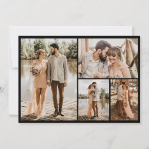Erstellen Sie Ihre eigene Fotocollage mit 4 Fotos Mitteilungskarte