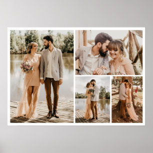 Erstellen Sie Ihre eigene Fotocollage mit 4 Fotos Poster