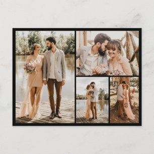Erstellen Sie Ihre eigene Fotocollage mit 4 Fotos Postkarte