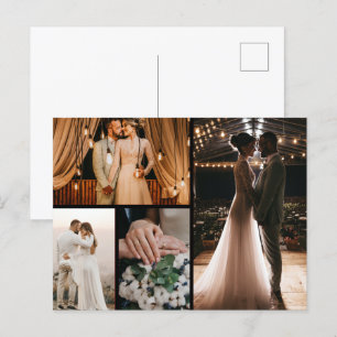 Erstellen Sie Ihre eigene Fotocollage mit 4 Fotos Postkarte