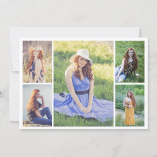 Erstellen Sie Ihre eigene Fotocollage mit 5 Fotos Karte