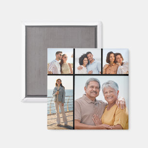 Erstellen Sie Ihre eigene Fotocollage mit 5 Fotos Magnet