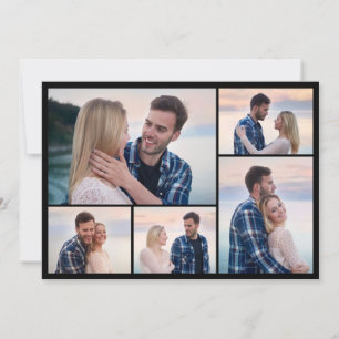 Erstellen Sie Ihre eigene Fotocollage mit 5 Fotos Mitteilungskarte