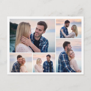Erstellen Sie Ihre eigene Fotocollage mit 5 Fotos Postkarte