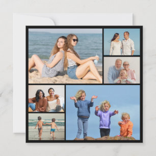 Erstellen Sie Ihre eigene Fotocollage mit 6 Fotos Mitteilungskarte