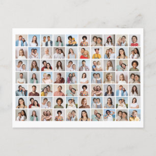 Erstellen Sie Ihre eigene Fotocollage mit 70 Fotos Postkarte