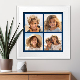 Erstellen Sie Ihre eigene Fotocollage Navy 4 Bilde Poster