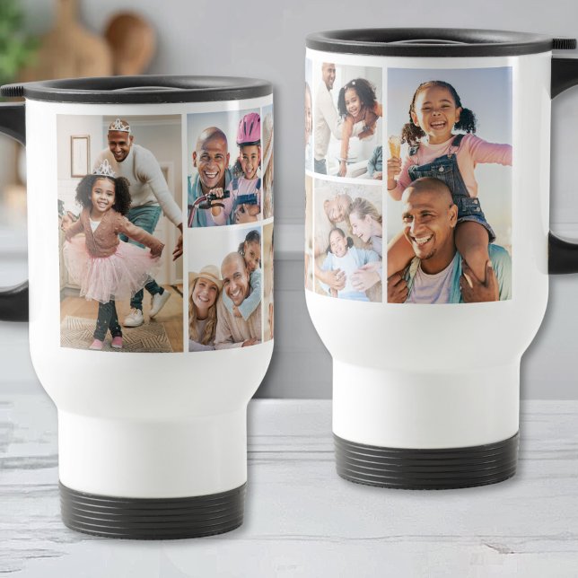 Erstellen Sie Ihre eigene Fotocollage Reisebecher (Create Your Own Photo Collage Travel Mug)
