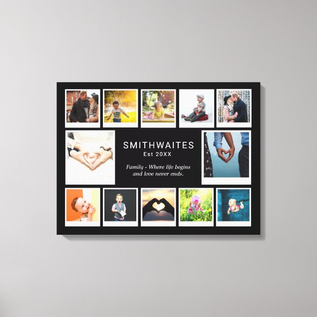 Erstellen Sie Ihre eigene FotoCollage Template Typ Leinwanddruck (Vorderseite)