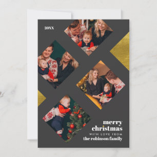 Erstellen Sie Ihre eigene FotoCollage Weihnachts Feiertagskarte