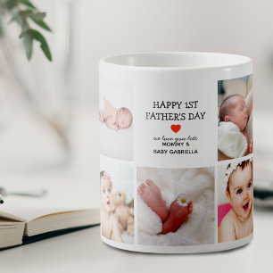 Erstellen Sie Ihre eigene Fotocollage zum 1. Vater Kaffeetasse