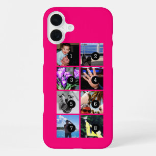 Erstellen Sie Ihre eigene Fotodisplay mit 8 Fotos iPhone 16 Plus Hülle