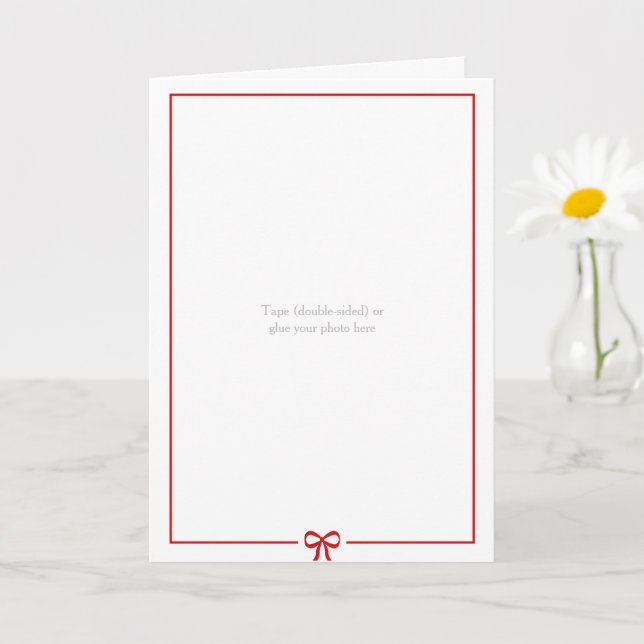 Erstellen Sie Ihre eigene Fotokarte - Red Border B Karte (Kleine Pflanze)