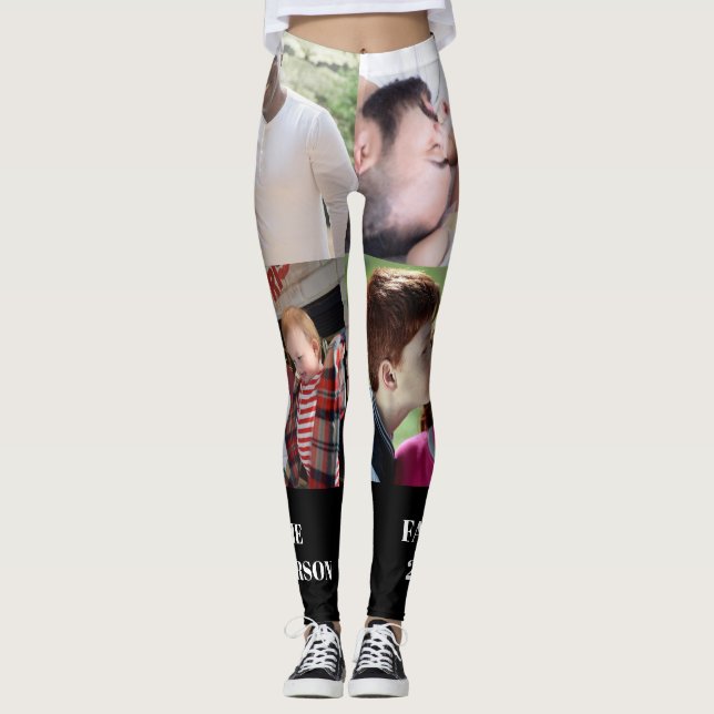 Erstellen Sie Ihre eigene Fotokollektion 4 Fotos Leggings (Vorderseite)