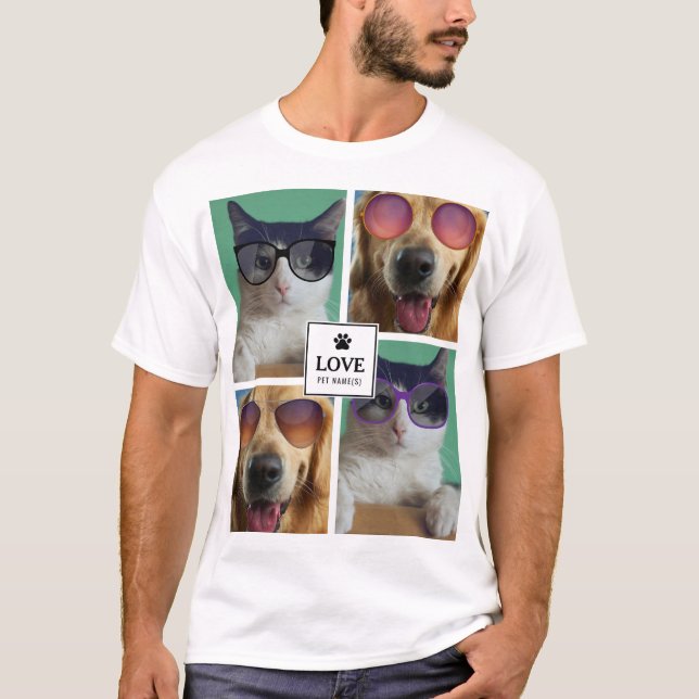 Erstellen Sie Ihre eigene Fotokollektion für 4 Hau T-Shirt (Vorderseite)