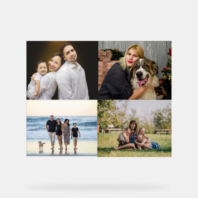 Erstellen Sie Ihre eigene Fotokollektion mit vier  Acrylschild (Vorderseite)