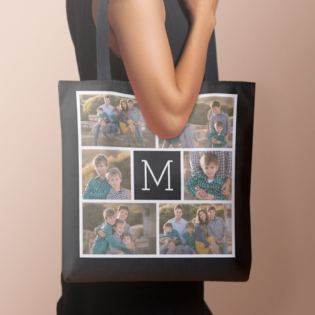 Erstellen Sie Ihre eigene Fotomaterial - Monogramm (Personalized tote bag with photo and text)