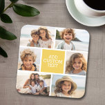 Erstellen Sie Ihre eigene Fotomaterial - Monogramm Rechteckiger Pappuntersetzer<br><div class="desc">Nutzen Sie bis zu sechs quadratische Fotos,  um ein einzigartiges und persönliches Geschenk zu kreieren. Wenn Sie die Bilder anpassen müssen,  klicken Sie auf das Werkzeug anpassen,  um Änderungen vorzunehmen.</div>