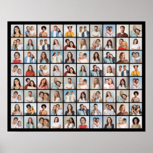 Erstellen Sie Ihre eigene Fotos Collage mit 80 Fot Poster