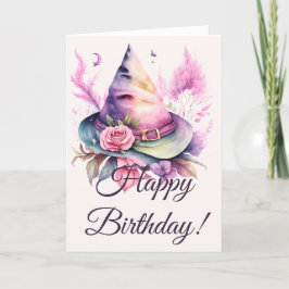 Erstellen Sie Ihre eigene Frühjahrsrähne Hexenhut- Feiertagskarte