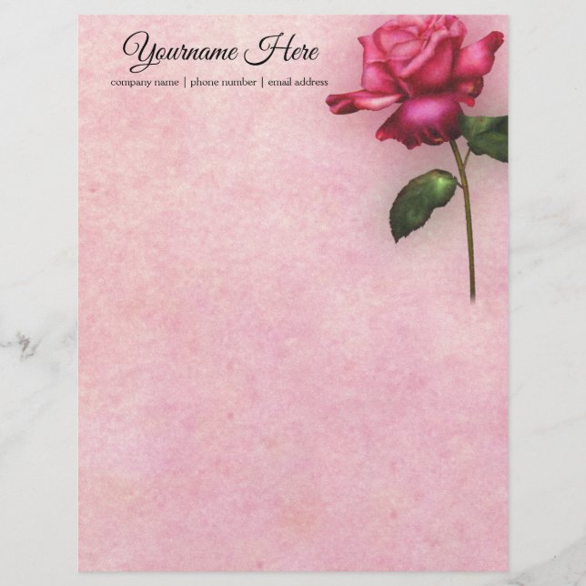 Erstellen Sie Ihre eigene Fuchsia-Rose (Vorderseite)