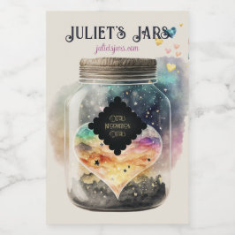 Erstellen Sie Ihre eigene gelbe magische Herz-Lieb Weinetikett