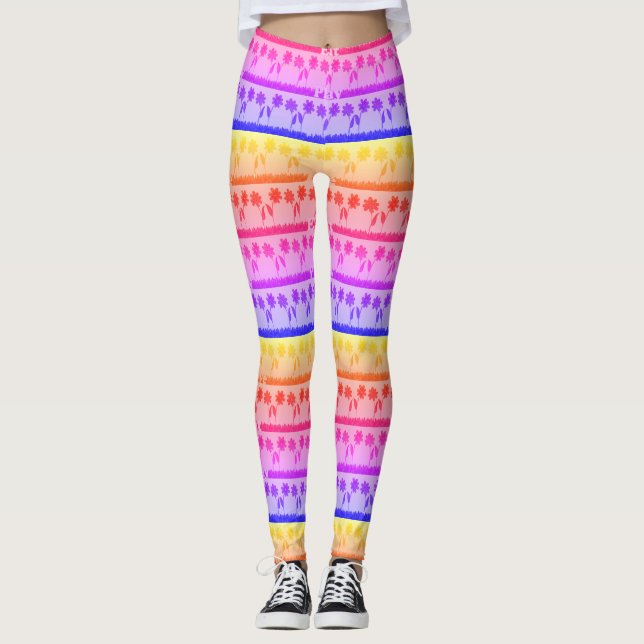 Erstellen Sie Ihre eigene Girly All-over-Print Leggings (Vorderseite)