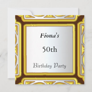 Erstellen Sie Ihre eigene Goldeinladung Einladung