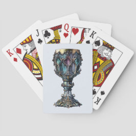 Erstellen Sie Ihre eigene goldgerüstete blaue Skih Spielkarten