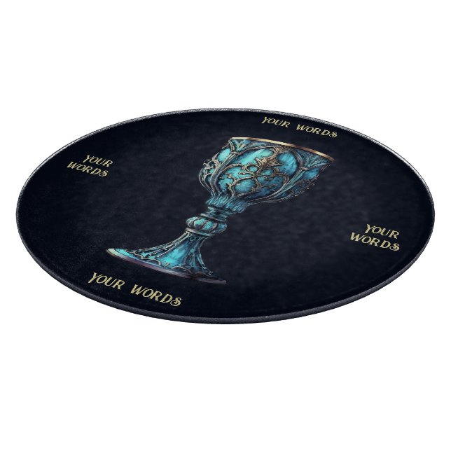 Erstellen Sie Ihre eigene gotische blaue Chalice Schneidebrett (Ecke)