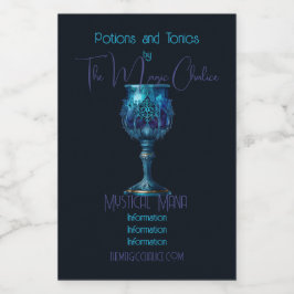 Erstellen Sie Ihre eigene gotische Blausteinkhaler Lebensmitteletikett