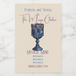 Erstellen Sie Ihre eigene gotische Blausteinkhaler Lebensmitteletikett