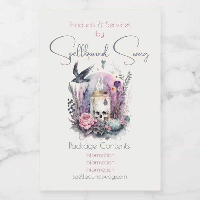 Erstellen Sie Ihre eigene gotische Herbstflora Lebensmitteletikett (Einzelnes Label)