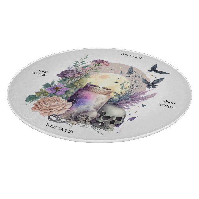 Erstellen Sie Ihre eigene gotische Rose Glass Alta Schneidebrett (Ecke)