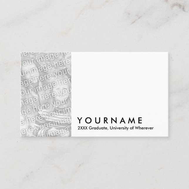 erstellen Sie Ihre eigene Graduiertenkarte Telefonnummerkarte (Vorderseite)