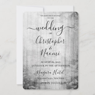 Erstellen Sie Ihre eigene graue Vintage Hochzeit Einladung