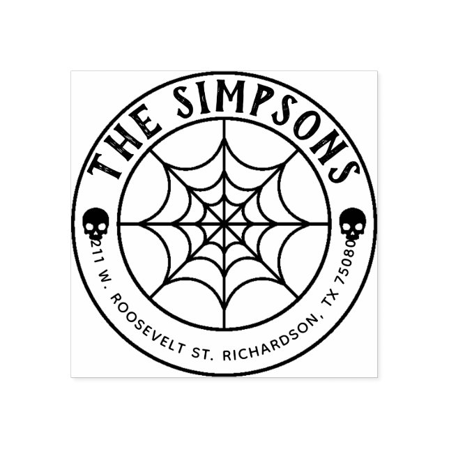 Erstellen Sie Ihre eigene Halloween-Rücksendeadres Gummistempel (Prägung)