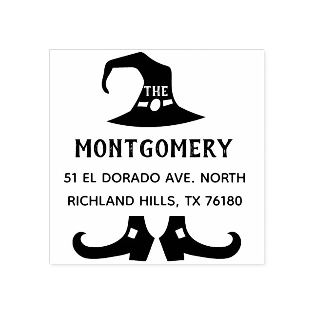 Erstellen Sie Ihre eigene Halloween-Rücksendeadres Gummistempel (Prägung)