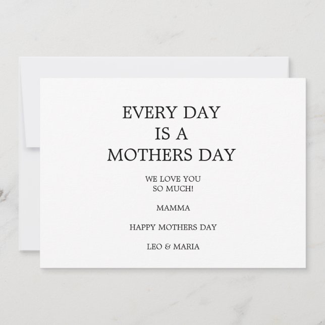 Erstellen Sie Ihre eigene Happy Mütter Day Card Einladung (Rückseite)