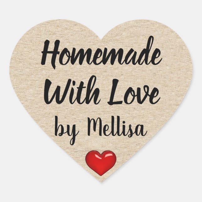 Erstellen Sie Ihre eigene Heimat mit Liebe danke Herz-Aufkleber (Vorderseite)