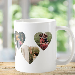 Erstellen Sie Ihre eigene Herz Form Foto Collage Kaffeetasse