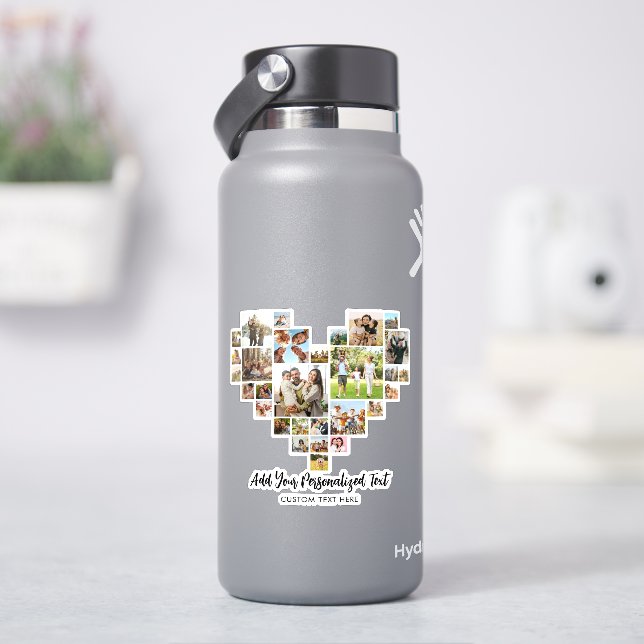 Erstellen Sie Ihre eigene Herz geformt FotoCollage Aufkleber (HydroFlask)