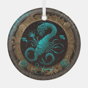 Erstellen Sie Ihre eigene Himmelskorpio Zodiac Ornament Aus Glas