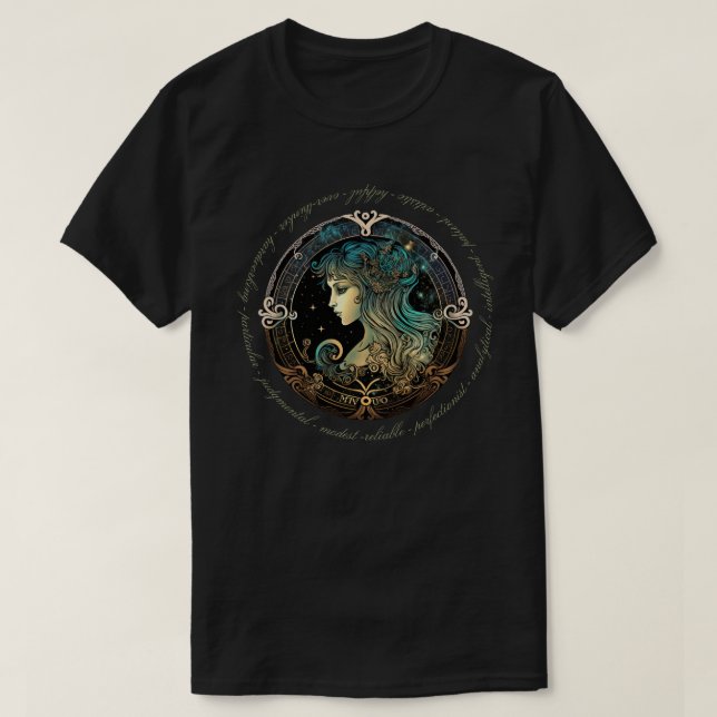 Erstellen Sie Ihre eigene Himmelsvirgo Zodiac T-Shirt (Design vorne)