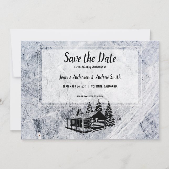 Erstellen Sie Ihre eigene Hochzeit auf dem Berg Sa Save The Date (Vorderseite)