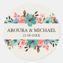 Erstellen Sie Ihre eigene Hochzeit Runder Aufkleber