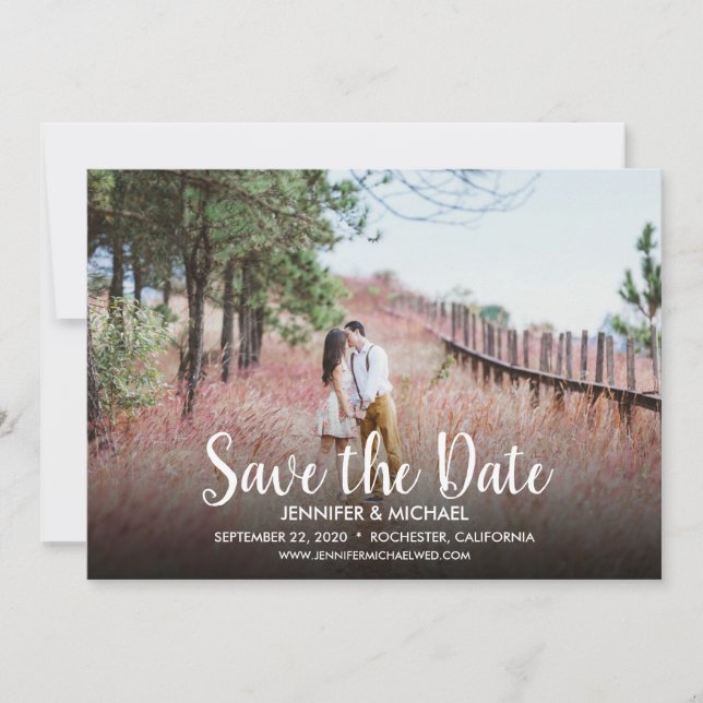 Erstellen Sie Ihre eigene Hochzeit Speichern Sie d Save The Date (Vorderseite)