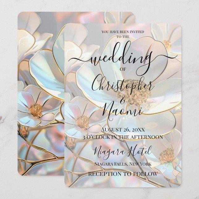 Erstellen Sie Ihre eigene Hochzeit von glanzvollen Einladung (Vorne/Hinten)