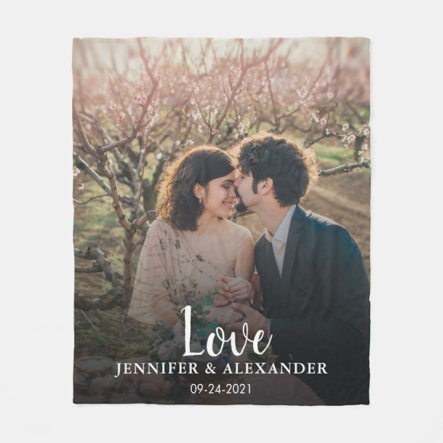 Erstellen Sie Ihre eigene Hochzeitsfeier Verlobung Fleecedecke (Vorderseite)