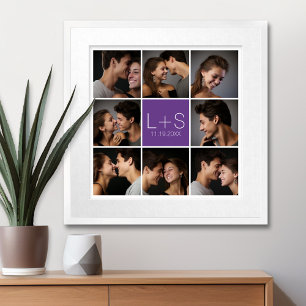 Erstellen Sie Ihre eigene Hochzeitsfotocollage-Mon Poster